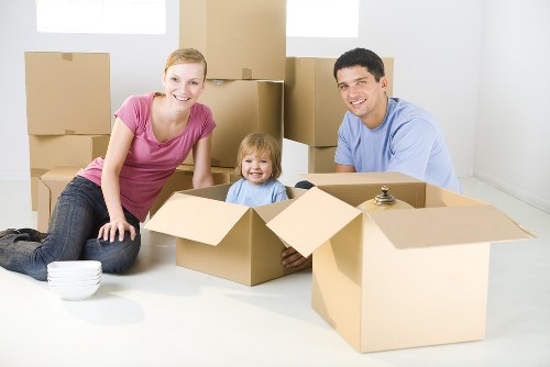 Removal van and moving boxes for a local move in Lee