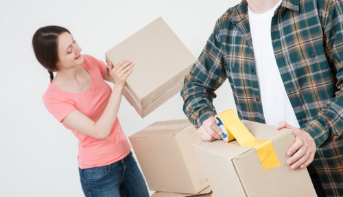 Office removals team planning a business move in Lee