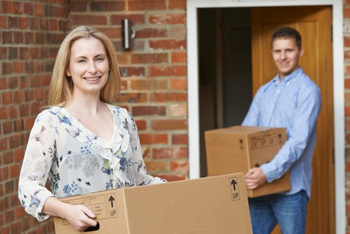 Professional moving team following a health and safety policy