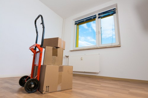 Careful loading of household items for removals in Lee