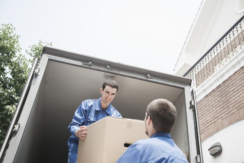 Removal van loaded with furniture for a property move in Lee